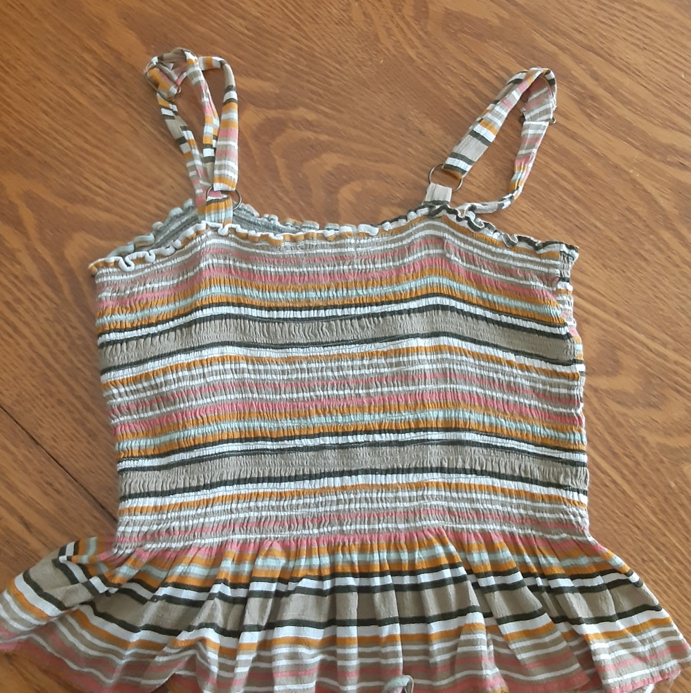 Colorful striped crop top